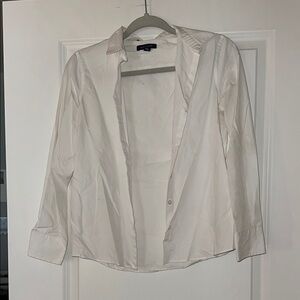 Land’s End White Button-Up Shirt